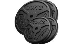 Zestaw obciążeń żeliwnych Marbo, 60 kg / 2x20 kg + 2x10 kg