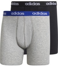 Bokserki męskie Adidas Linear Brief 2-pak, czarno-szare