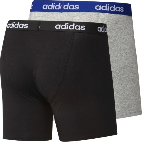 Bokserki męskie Adidas Linear Brief 2-pak, czarno-szare