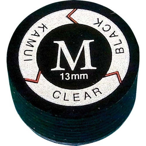 Skórka do kija bilardowego KamuiClear Black Medium 13 mm, 1 szt.