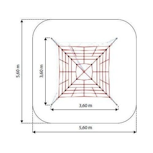 Siatka wspinaczkowa na plac zabaw Inter-Play Mt. Gerlach