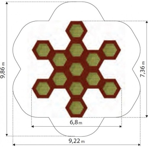 Trampolina na plac zabaw Inter-Play Hexo 13