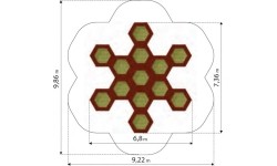 Trampolina Inter-Play Hexo 13