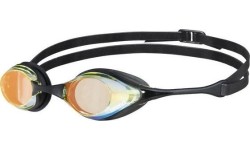 Lustrzane okulary pływackie Arena Cobra Swipe, żółto-czarne