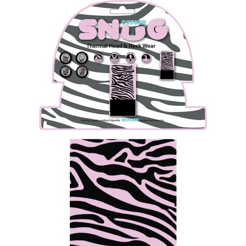 Uniwersalny wielofunkcyjny komin Oxford Snug - Różowa zebra
