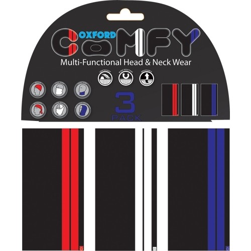 Uniwersalna bandamka Komin Getr na szyję i twarz Oxford Comfy 3-szt. - Harley Davidson Colours