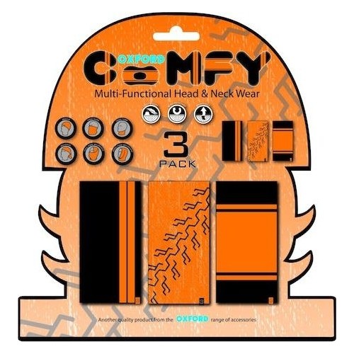 Uniwersalna bandamka Komin Getr na szyję i twarz Oxford Comfy 3-szt. - Harley Davidson Colours