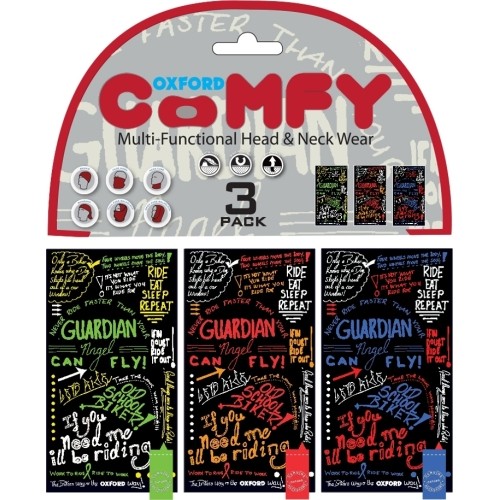 Uniwersalna bandamka Komin Getr na szyję i twarz Oxford Comfy 3-szt. - Harley Davidson Colours