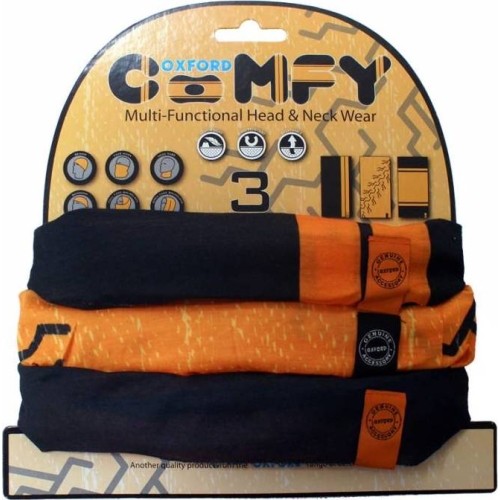 Uniwersalna bandamka Komin Getr na szyję i twarz Oxford Comfy 3-szt. - Skulls