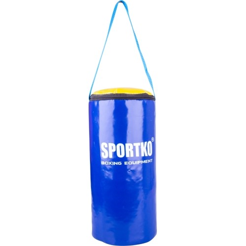 Worek bokserski dla dzieci SportKO MP10 19x40cm - Niebieski-Żółty