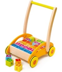 Baby walker with blocks
