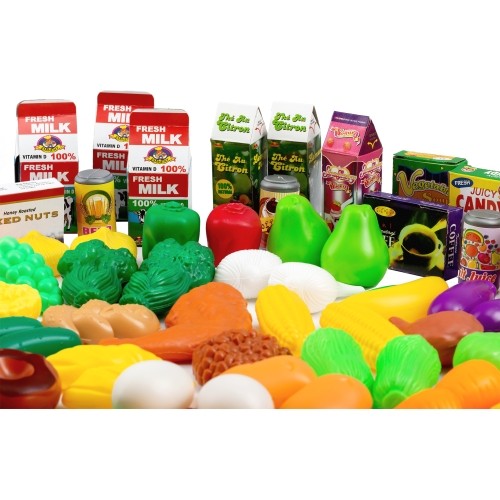 Zestaw produktów żywnościowych do zabawy dla dzieci Ecotoys (120 szt.)