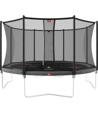 Trampolina ogrodowa BERG Favorit Regular Levels 430 z siatką Comfort - szara