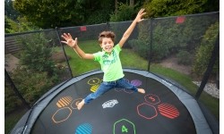 Trampolina ogrodowa BERG Favorit Regular Levels 430 z siatką Comfort - szara