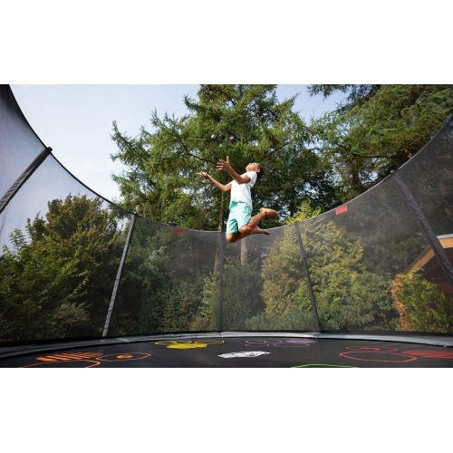 Trampolina ogrodowa BERG Favorit Regular Levels 430 z siatką Comfort - szara