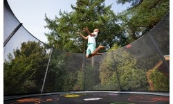 Trampolina ogrodowa BERG Favorit Regular Levels 430 z siatką Comfort - szara