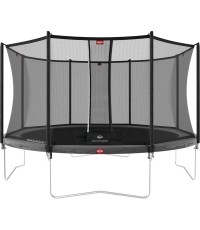 Trampolina ogrodowa BERG Favorit Regular z zabezpieczającą Comfort - 330 cm, szara