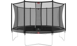 Trampolina ogrodowa BERG Favorit Regular z zabezpieczającą Comfort - 330 cm, szara
