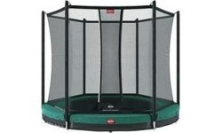 Trampolina BERG Favorit InGround - 330 cm, zielona, z siatką zabezpieczającą Comfort