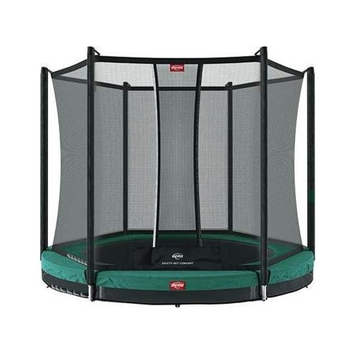 Trampolina BERG Favorit InGround - 330 cm, zielona, z siatką zabezpieczającą Comfort