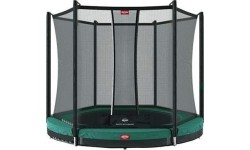 Trampolina BERG Favorit InGround - 330 cm, zielona, z siatką zabezpieczającą Comfort