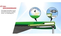 Trampolina BERG Favorit InGround - 330 cm, zielona, z siatką zabezpieczającą Comfort