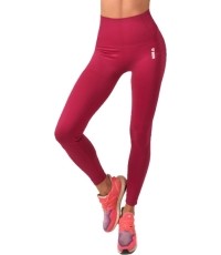 Legginsy damskie Boco Wear Burgundy Plain Push Up - Pink