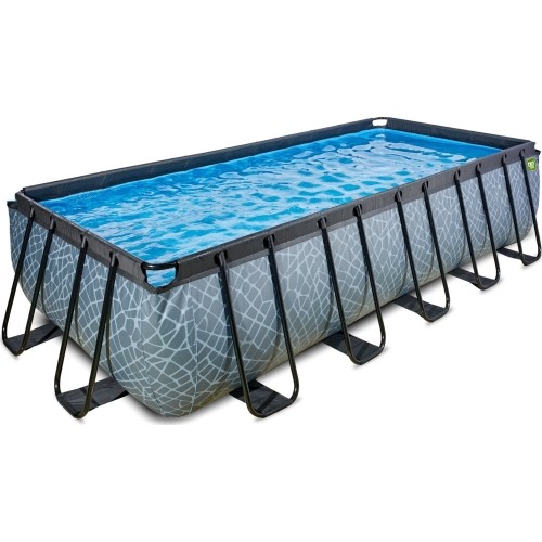 Basen EXIT Kamienny 540 x 250 x 122 cm z drabinką i pompą z filtrem