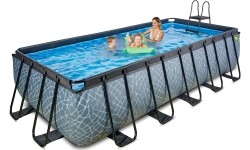 Basen EXIT Kamienny 540 x 250 x 122 cm z drabinką i pompą z filtrem