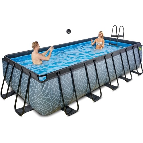 Basen EXIT Kamienny 540 x 250 x 122 cm z drabinką i pompą z filtrem