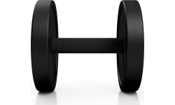 Hantel gumowany Marbo - 5 kg, czarny