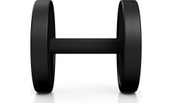 Hantla gumowana Marbo - 7,5 kg, czarna