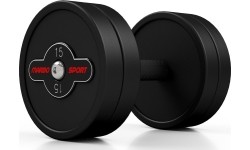 Hantel gumowany Marbo - 15 kg, czarny