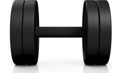 Hantel gumowany Marbo - 15 kg, czarny