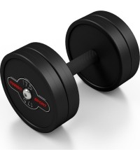 Hantel gumowany Marbo - 17,5 kg, czarny