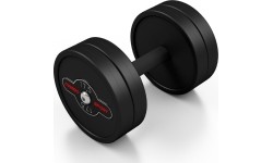 Hantel gumowany Marbo - 17,5 kg, czarny