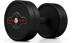 Hantel gumowany Marbo - 17,5 kg, czarny