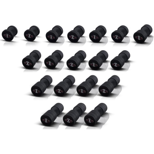 Hantel gumowany Marbo - 17,5 kg, czarny