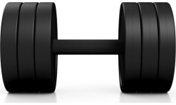 Hantel gumowany Marbo - 20 kg, czarny