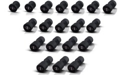 Hantel gumowany Marbo - 20 kg, czarny