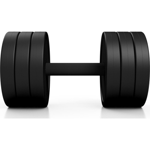 Hantel gumowany Marbo - 22,5 kg, czarny