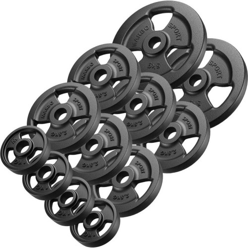 Zestaw talerzy żeliwnych Marbo 29 kg (2x5 kg + 6x2,5 kg + 4x1 kg)