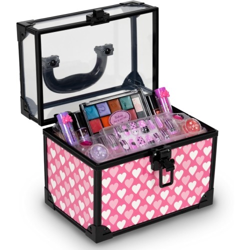 Zestaw kuferek kosmetyków do makijażu i paznokci dla dzieci