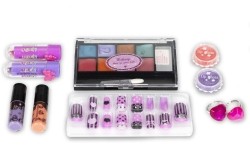 Zestaw kuferek kosmetyków do makijażu i paznokci dla dzieci