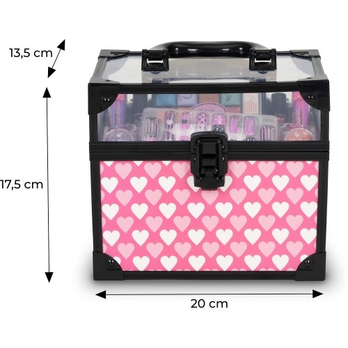 Zestaw kuferek kosmetyków do makijażu i paznokci dla dzieci