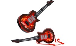 Gitara dla dzieci elektryczna z nauką gry na gitarze podczerwień melodie Czerwona