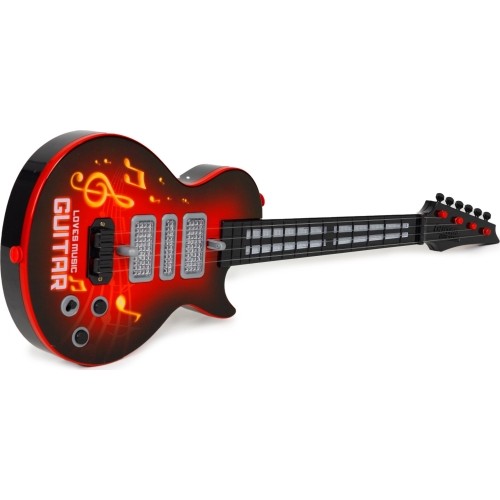 Gitara dla dzieci elektryczna z nauką gry na gitarze podczerwień melodie Czerwona