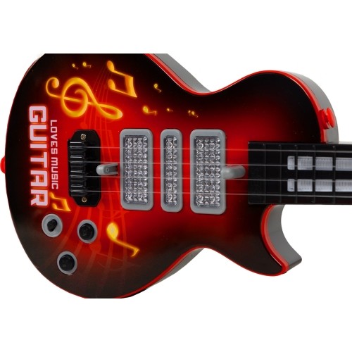 Gitara dla dzieci elektryczna z nauką gry na gitarze podczerwień melodie Czerwona