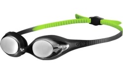 Dziecięce okulary pływackie Arena Spider JR z lustrzanym odbiciem, czarne