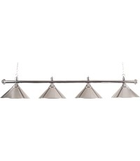 Chromowana lampa z 4 chromowanymi kloszami 180 cm